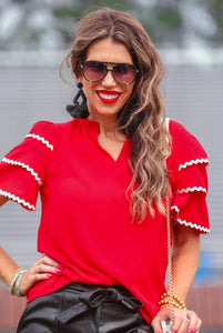 Sideline style ric rac top