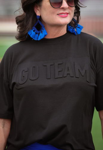 Go team tee in Black