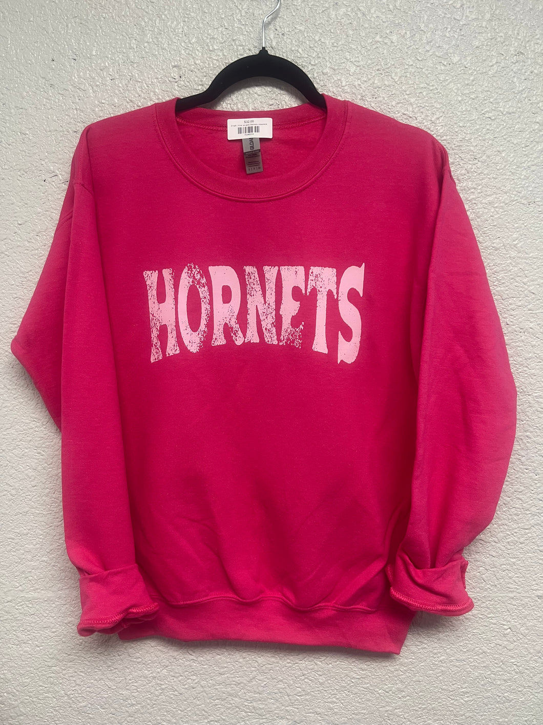 Pink on pink Hornets crewneck