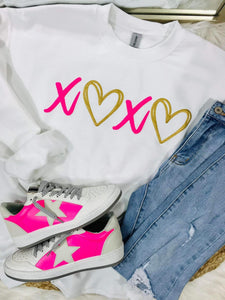 Xoxo puff heart sweatshirt