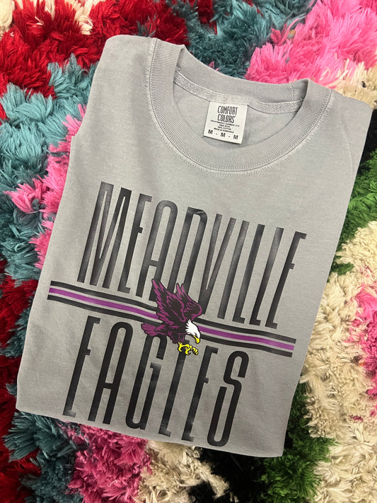 #5 Meadville Eagles with mascot tee