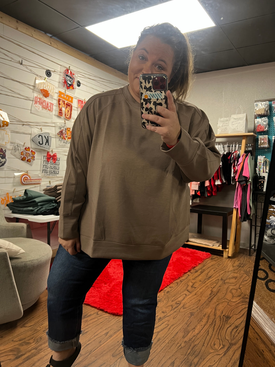 Scuba pullover-Cocoa