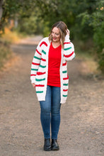 Christmas stripe cardigan