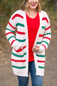 Christmas stripe cardigan