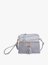M1785 Tara Double Zip Crossbody Bag/Wristlet: Bubblegum