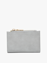 WL2185RF Zara RFID Zip-Top Wallet: Dusty Blue