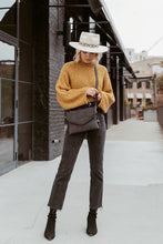 M1802A Sloane Flapover Crossbody w/ Whipstitch and Tassel: Parchment
