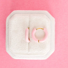 Colored Huggies Earrings: White