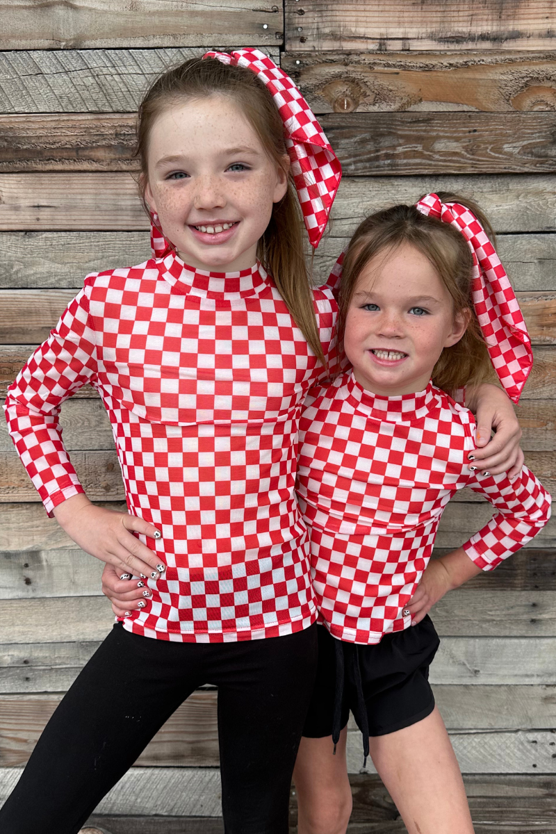 Pep Rally Mesh Top Red Kids: S