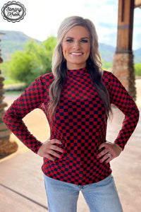 Pep Rally Mesh Top Red & Black: XXXL