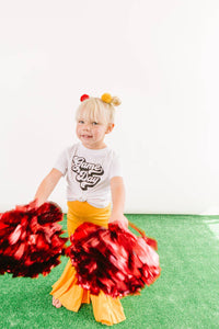 Red & Gold Party Pom Pom Clip Set