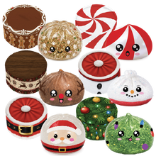 Fun Doh Christmas Dumpling Squishy Toy 12pc Holiday Display: Wholesale Price