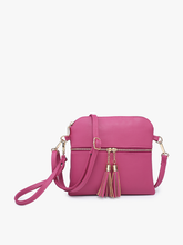 M1785 Tara Double Zip Crossbody Bag/Wristlet: Bubblegum