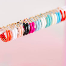 Colored Huggies Earrings: White