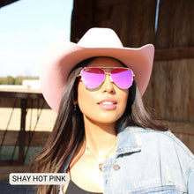 SHAY - Women's Polarized Large Hair Friendly Aviator: Purple