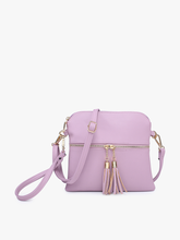 M1785 Tara Double Zip Crossbody Bag/Wristlet: Bubblegum