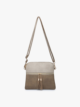 M1785 Tara Double Zip Crossbody Bag/Wristlet: Bubblegum