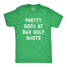 Pretty Good At Bad Golf Shots Men's T Shirt: Heather Green / M