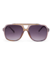 Astrid - Women's Oversized Aviator Sunglasses: Gradient Cheetah