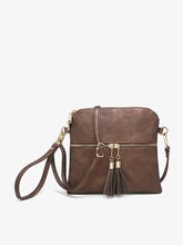 M1785 Tara Double Zip Crossbody Bag/Wristlet: Bubblegum