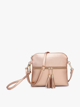 M1785 Tara Double Zip Crossbody Bag/Wristlet: Bubblegum
