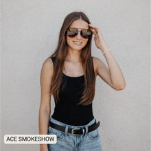 ACE - Unisex Aviator Sunglasses – Polarized Hair-Friendly: Jet Black