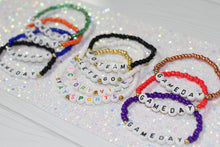 Gameday Beaded Bracelets: Red GAMEDAY