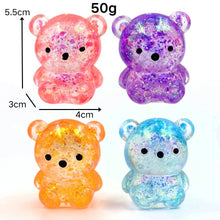 Glitter Gummy Bear Maltose Squishy Stress Toy: Random