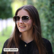 SHAY - Women's Polarized Large Hair Friendly Aviator: Smokeshow