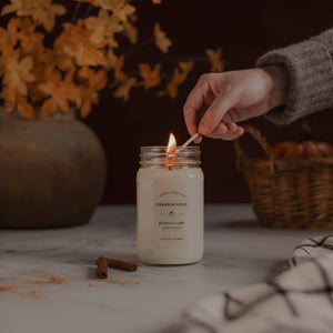 Pumpkin Spice - Soy Wax Mason Jar Candle: 16 oz
