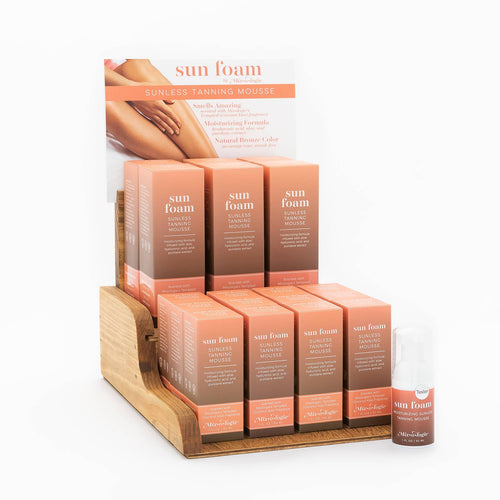 SunFoam Tanning Mousse Pre-Pack (COMBINATION Pack): Stained Wood Display