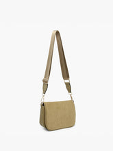 Serena Two-Tone Crossbody Bag – Nylon Strap | M2587 : Black/White