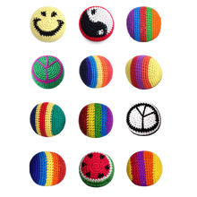 Extreme Retro Hand-Knitted Kick Pouch Footbag - 12/Display: Wholesale Price
