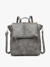 M2348 Vivian Distressed Convertible Backpack: Bone