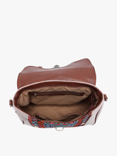 M1944 Harlow Aztec Embroidered Satchel: Taupe/Mint