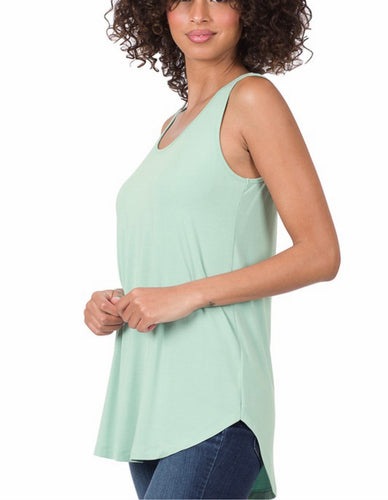 Sleeveless tank-light green