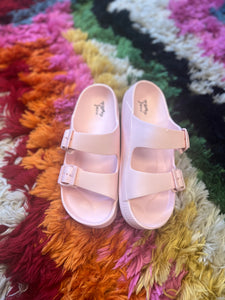 Blush color slip ons