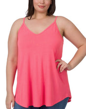 Reversible spaghetti tank-coral