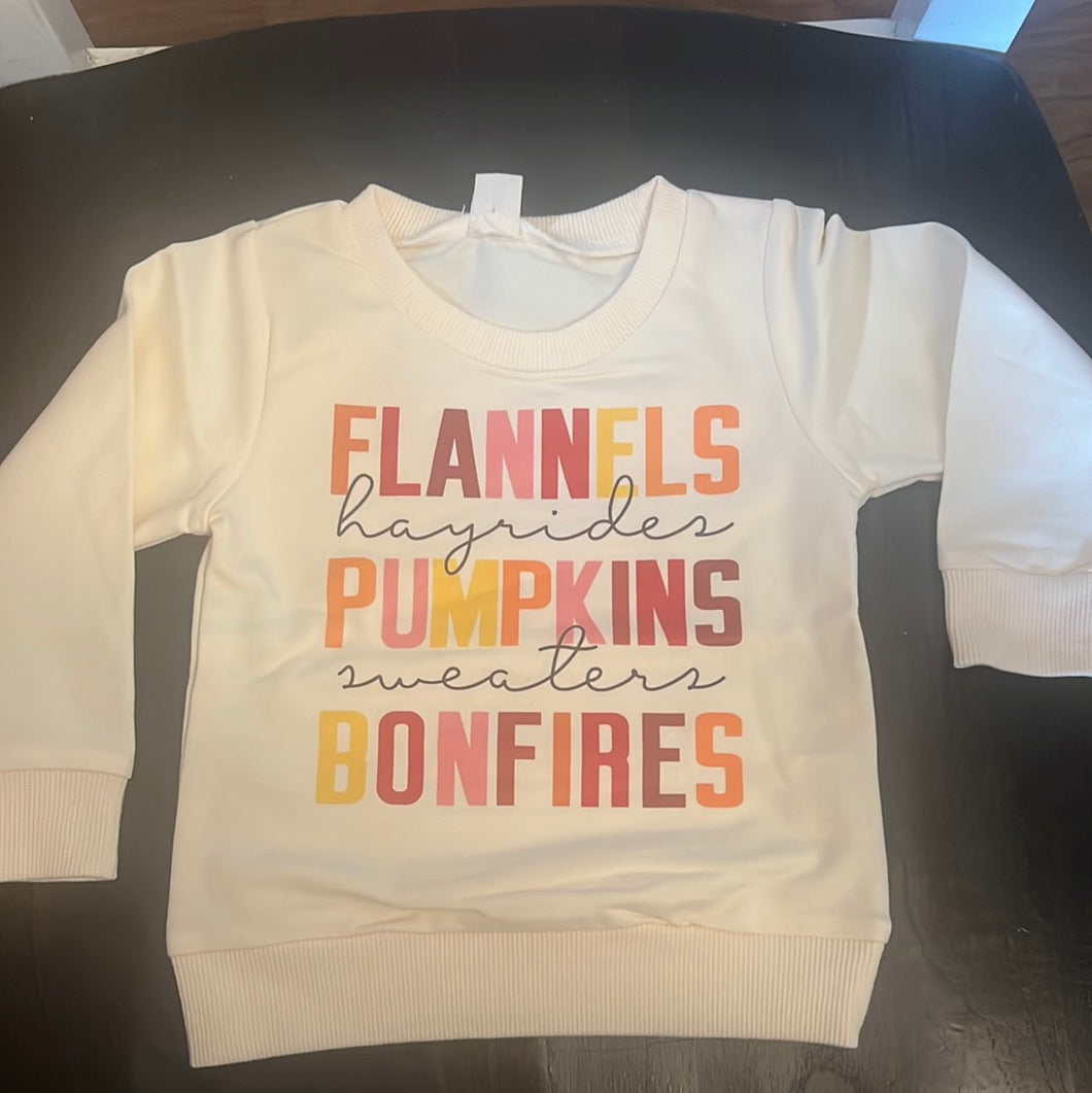 Flannels, pumpkins, bonfires pullover