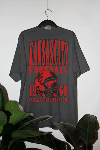 90's Vintage Kansas City Football Oversized TShirt: L/XL / Pepper