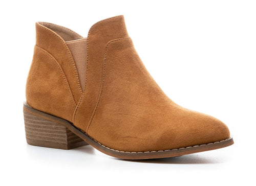 Crisp Cognac booties