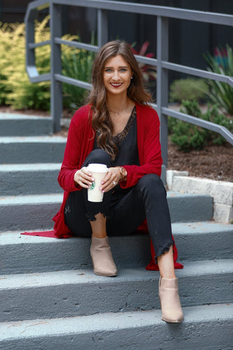 Spiced up long pocket cardigan