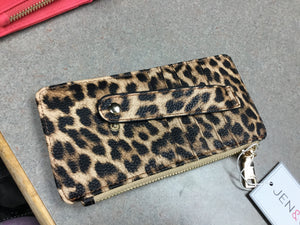 Saige leopard card wallet