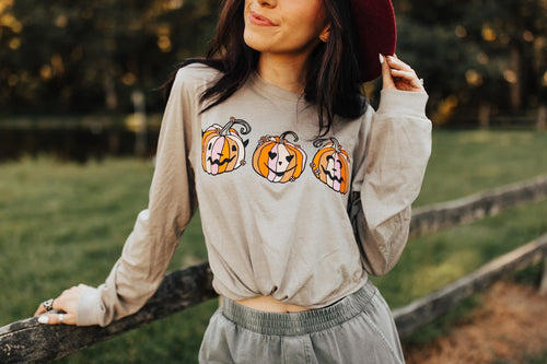 Tres pumpkins long sleeve