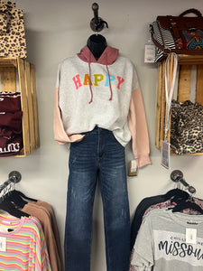 Happy longer cropped hoodie