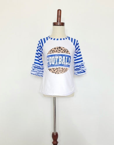 Blue football raglan