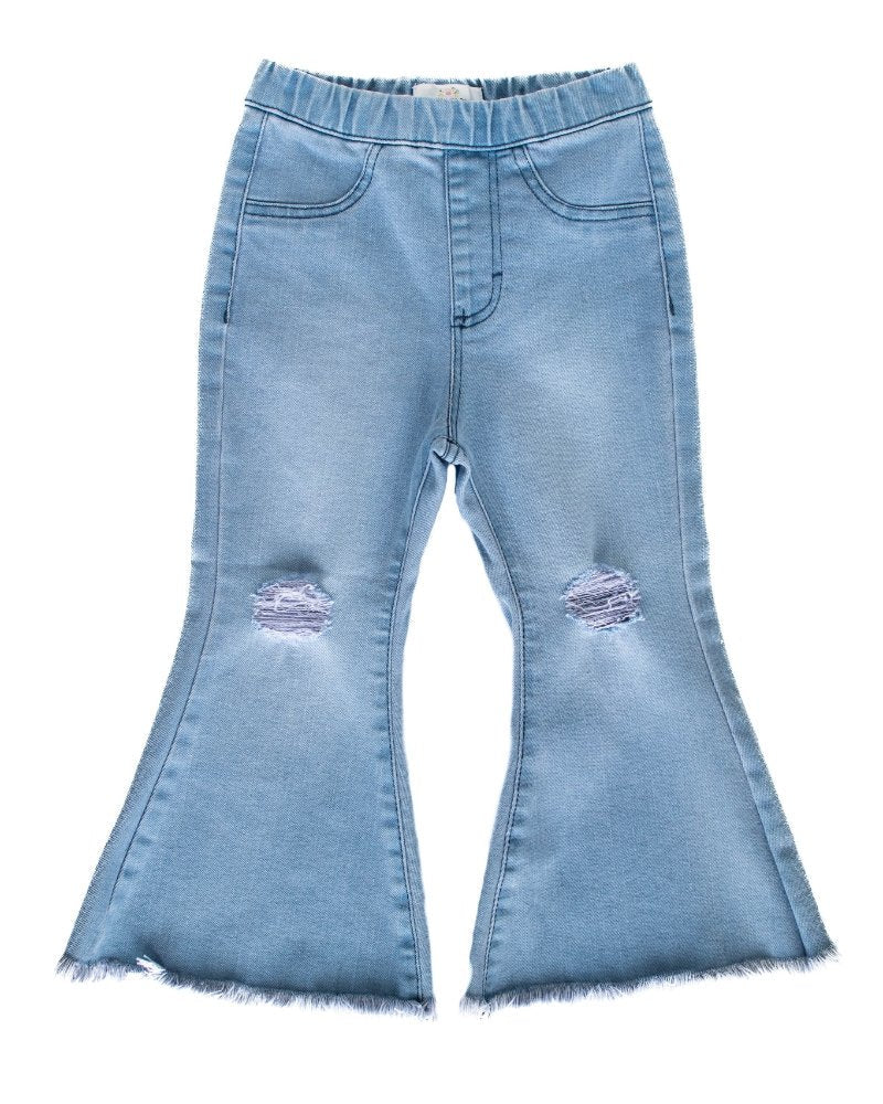 Rhian distressed denim bells