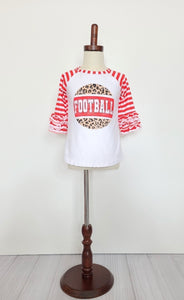 Red football raglan